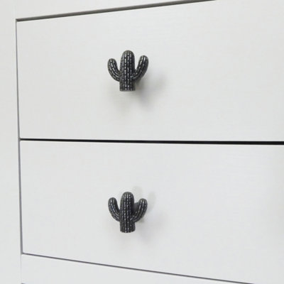 Small Cast Iron Cactus Cabinet Knob - Approx 45mm - Pack of 2