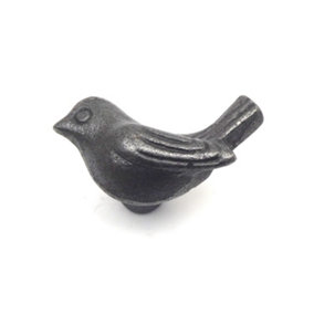 Small Cast Iron Wren Cabinet Knob - Approx 50mm - Pack of 2