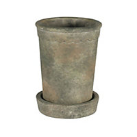 Small Cement Paysanne Garden Plant Pot. H11 cm