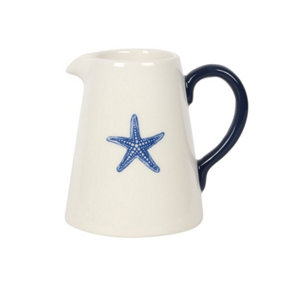 Small Ceramic Starfish Design Flower Jug Vase (H11 cm)