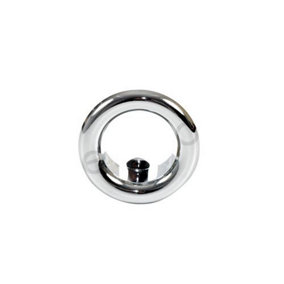 Small Chromed Rosette Rose Collar for Bathroom Sink Basin Overflow 25mm Diameter