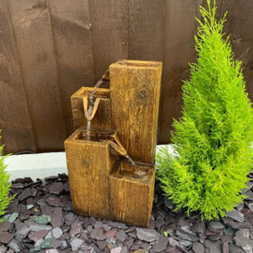 Small Coastal Tide Mains Power Water Feature With Cover
