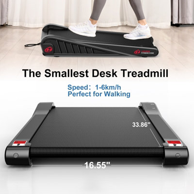Small & Compact Walking Treadmill with 5% Fixed Incline,Remote Control for Home & Office
