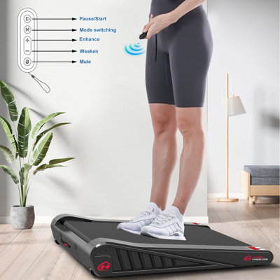 Small & Compact Walking Treadmill with 5% Fixed Incline,Remote Control for Home & Office