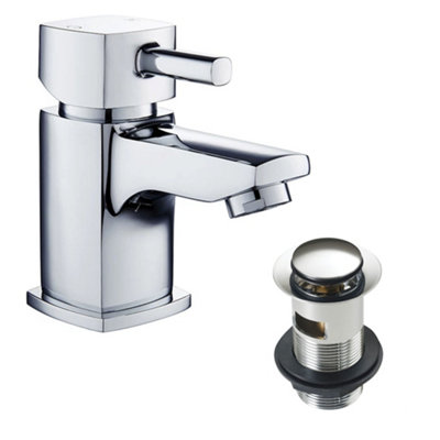 Small Compact Wall Hung Basin, Hero Mono Basin Mixer Tap, Waste ...