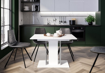 Small Dining Table Extending Space Saving Slim Compact Kitchen Table in ...