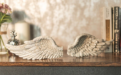 White Angel Wing Ornament