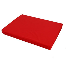 Small Dog Bed Cage Crate Pet Waterproof Hygienic Bedding Tough Hardwearing Cushion Mat Red