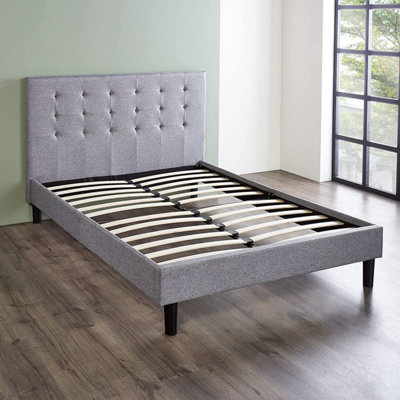 Small Double Bed Frame Grey 4ft With Legs