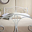 Small Double Metal Bed Frame White Crystal
