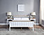 Small Double White Wooden Bed Frame Pine Wood Bed