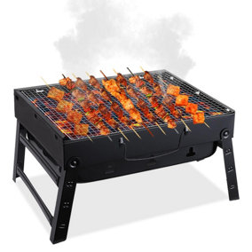 Small Folding Charcoal BBQ Grill For Travel Camping Stainless Steel Barbecue Grill