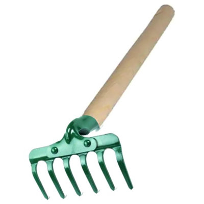 Small Garden Rake for raking and loosening the soil, 14 cm / 5.5