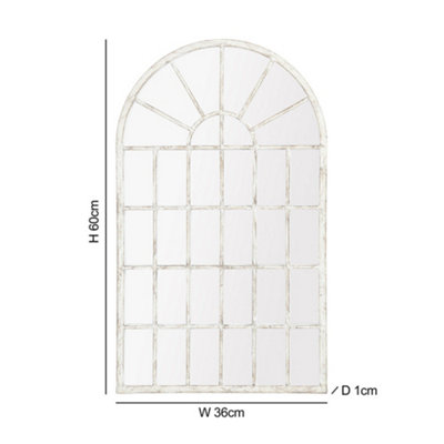 Small Gothic Arch Mirror - White