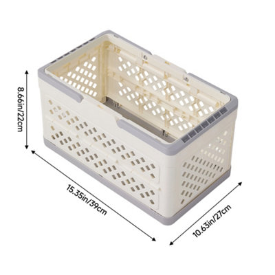 Small, Gray, Foldable and Portable Laundry Basket, 39cm W x 27cm D