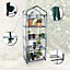 Small Greenhouse Garden 4 Tier Portable Outdoor Green house Growhouses Garden Structures with Shelving & Cover
