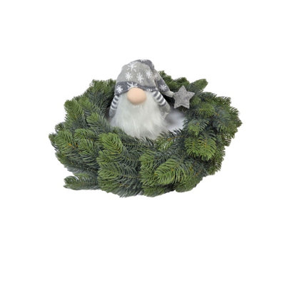 Small Grey Sitting Christmas Gonk 9 Inch Cute Gnome Decorative Home Plush Figure