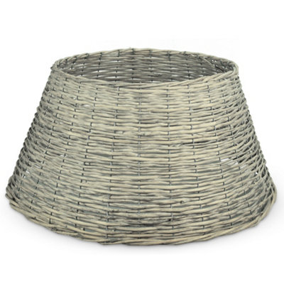 SMALL GREY Willow Xmas Tree Skirt Base Cover - 9