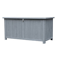 Small Grey Wooden Garden Storage Cabinet - 300L