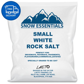 Small Grit White Rock Salt Deicing For Snow & Ice by Laeto Snow Essentials - FREE DELIVERY INCLUDED