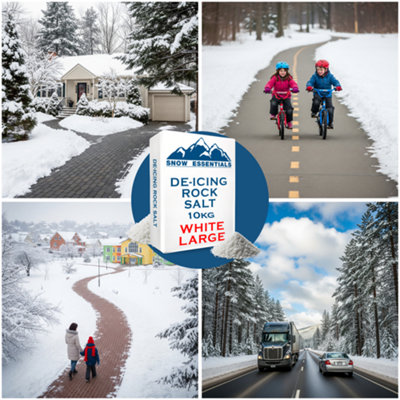 Small Grit White Rock Salt Deicing For Snow & Ice by Laeto Snow Essentials - FREE DELIVERY INCLUDED