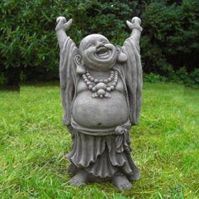 Small Happy Hand Up Buddha Garden Statue