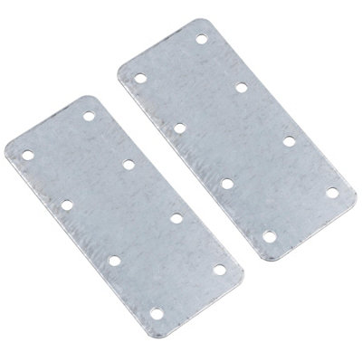 Small Internal Sleeper Straight Support Plate 85mm x 170mm Galvanised 2pc