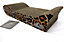 Small Leopard Print Corrugated Cardboard Cat Scratcher