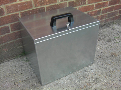 Small Lockable Galvanised Steel Storage box/container