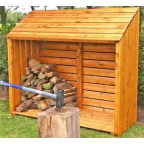 Small Log Store Garden Wood Stack Approx 5 x 2 Feet