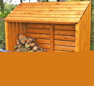 Small Log Store Garden Wood Stack Approx 5 x 2 Feet - 3