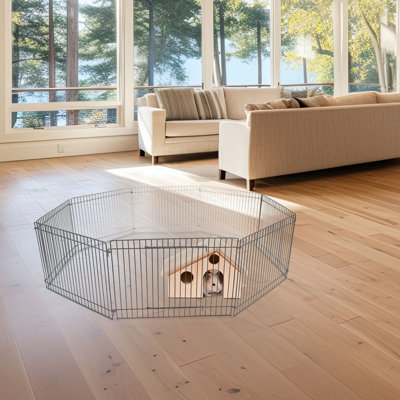 Small Metal 8 Panel Animal Run Cage