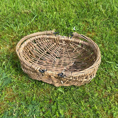 Small Natural Willow Wicker Garden Trug Basket