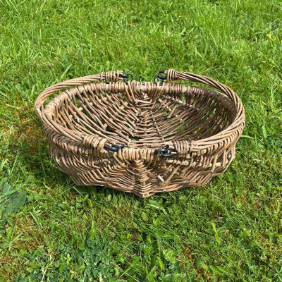 Small Natural Willow Wicker Garden Trug Basket - 4