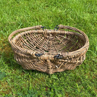 Small Natural Willow Wicker Garden Trug Basket - 7