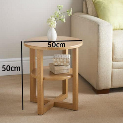 Small Oak Side Lamp Plant Coffee Table, Hallway Room Furniture Bedroom sofa side table indoor