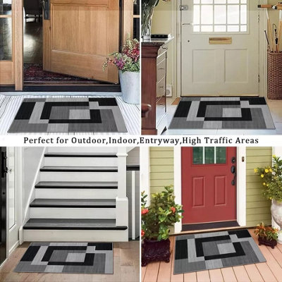 Small Printed Bath Door Mats Luxury Soft Non Slip Bath Mats