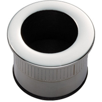 Small Recessed Sliding Door Flush Pull - 29mm Round 23mm Depth Polished Chrome