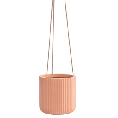 Small Rib Terracotta Hanging Planter Indoor Balcony Planter Outdoor Garden Planter Flower Plant Pot