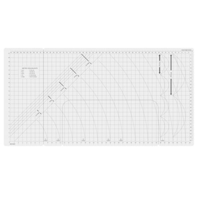 Small Sewing Table, with Gridded White Top and Black Legs