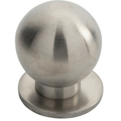 Small Solid Ball Cupboard Door Knob 30mm Dia Stainless Steel Cabinet Handle