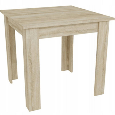 Small Square Dining Table (80x80x75cm) in Sonoma Oak Beige - Wooden ...