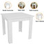 Small Square Dining Table (80x80x75cm) in White color - Wooden Kitchen Table for Small Spaces - Dining Room Table 2-4 Seater