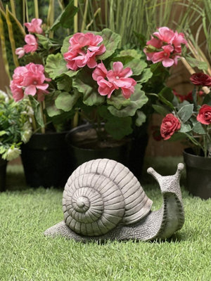 Small Stone Cast Snail Garden Ornament