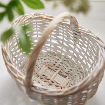 Small Stylish Multi-Purpose Bedroom Bathroom Hallway Kitchen Storage White Shopper Basket Gift Idea