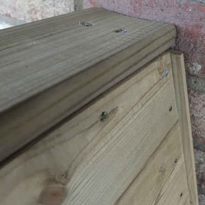 Small Triangular 2' 8" x 1' 4" Tongue & Groove Pressure Treated Log Store - 3