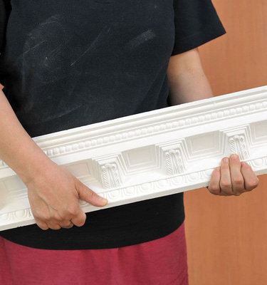 Small Victorian Ornate Plaster Coving 92mm x 100mm - 48m Pack - 3