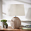Small Wicker Fairport Living Room Décor Bedside Table Lamp Office Desk Lamp Night Light Table Lamp