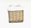 Small Wicker Willow Storage Basket With Cloth Lining Natural Small 22 x 22 x 14.5 cm