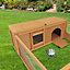 Small Wooden Pet house for Tortoise Bunny Rabbit Hide Shelter Run Guinea Pig 57"